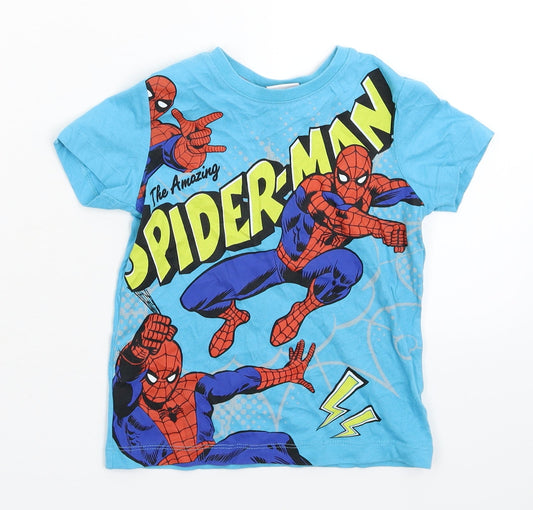 Primark Boys Blue   Basic T-Shirt Size 2-3 Years  - Spiderman