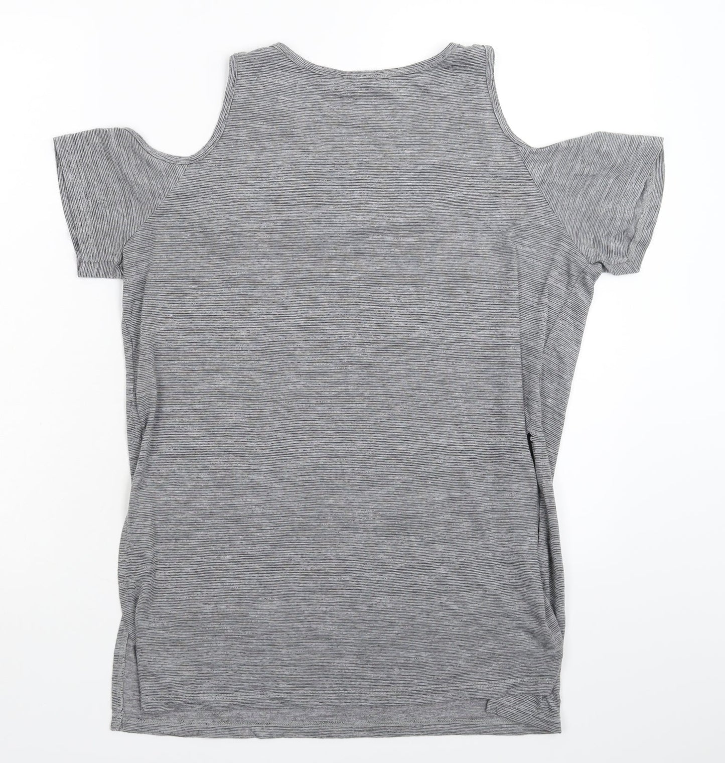 Atmosphere Womens Grey Striped  Basic T-Shirt Size 12