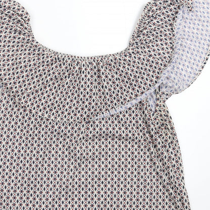H&M Womens Multicoloured Geometric  Basic T-Shirt Size S