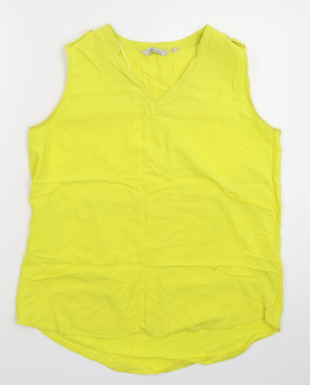 Peacocks Womens Yellow   Basic Tank Size 14