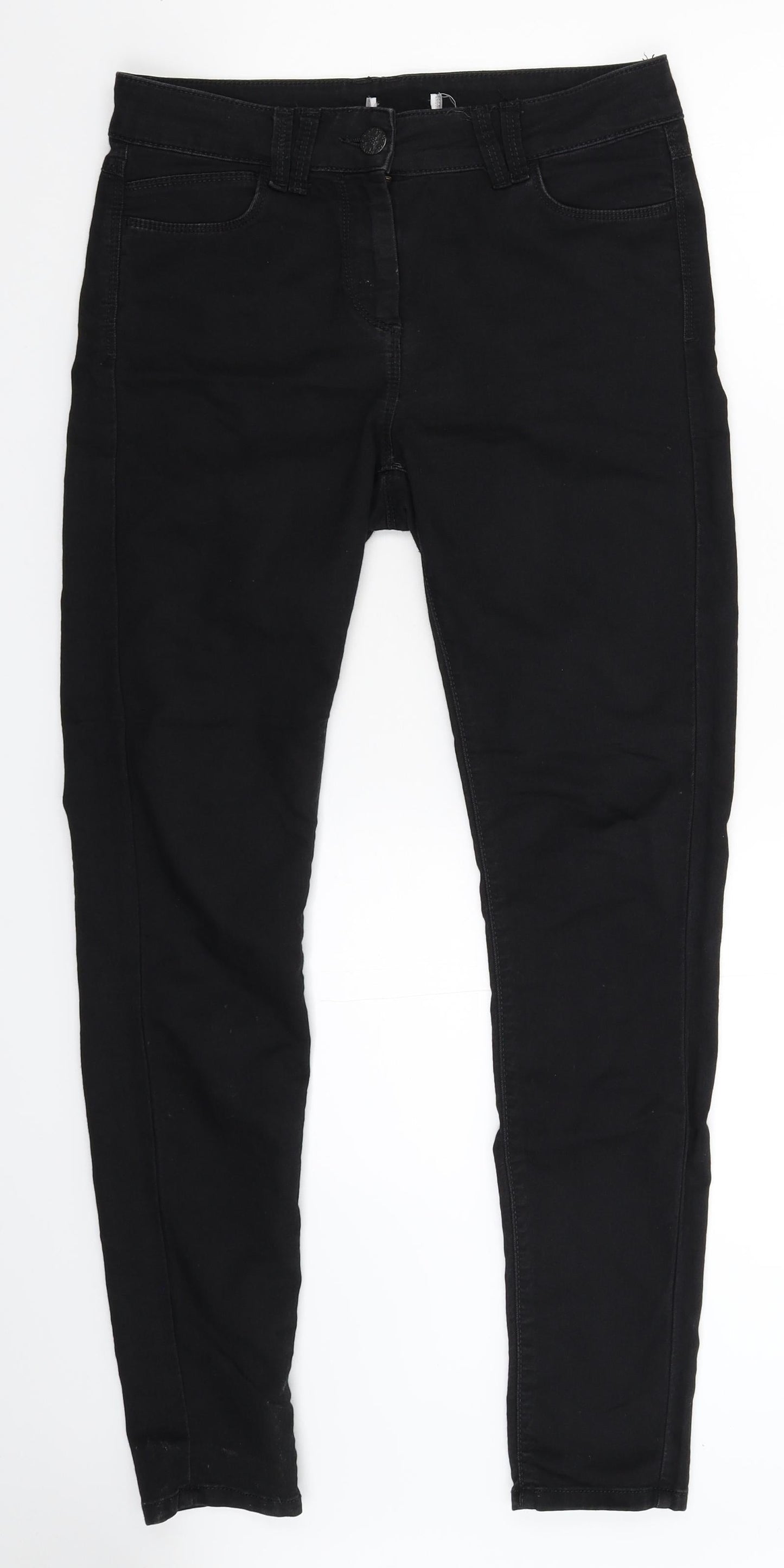 Preworn Womens Black  Denim Skinny Jeans Size 31 in L29 in