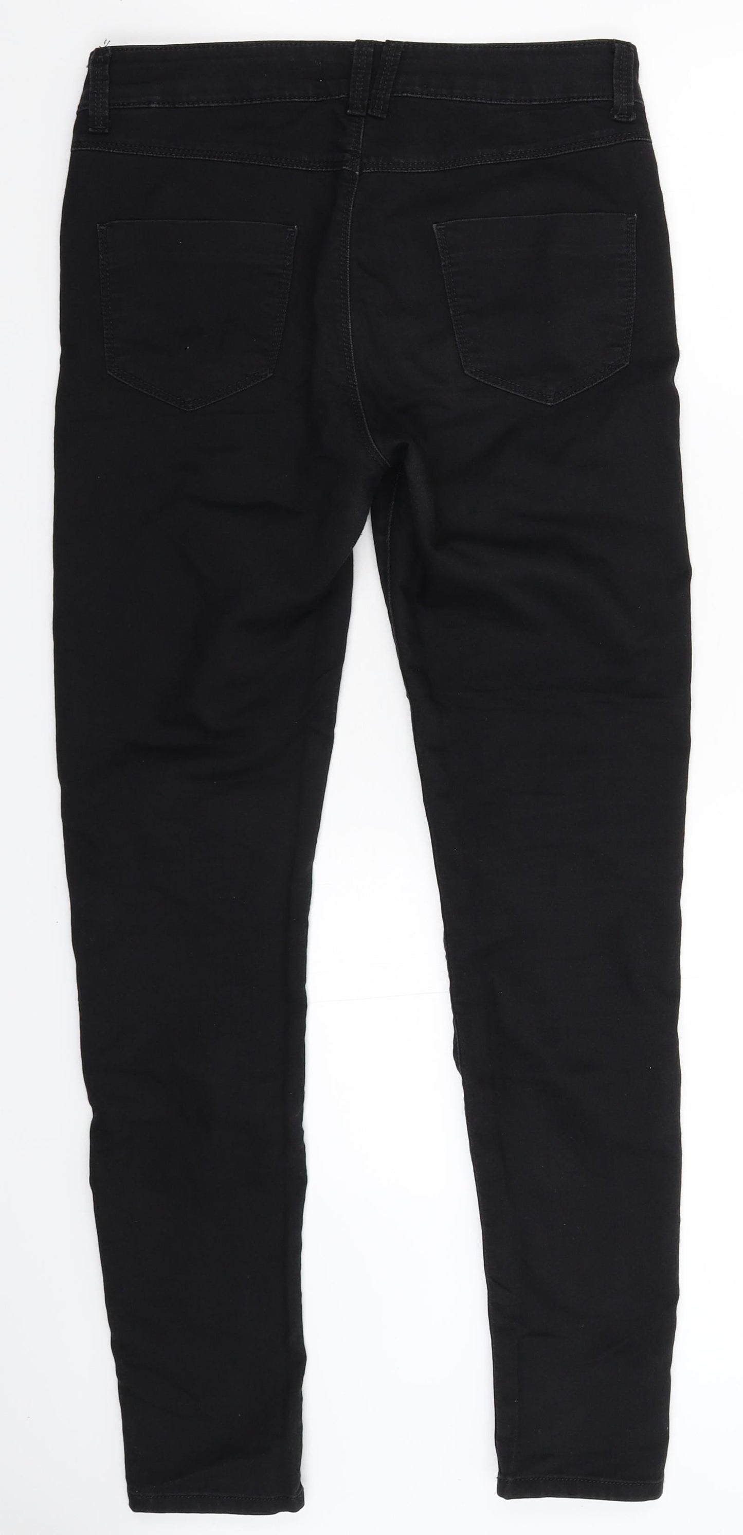 Preworn Womens Black  Denim Skinny Jeans Size 31 in L29 in