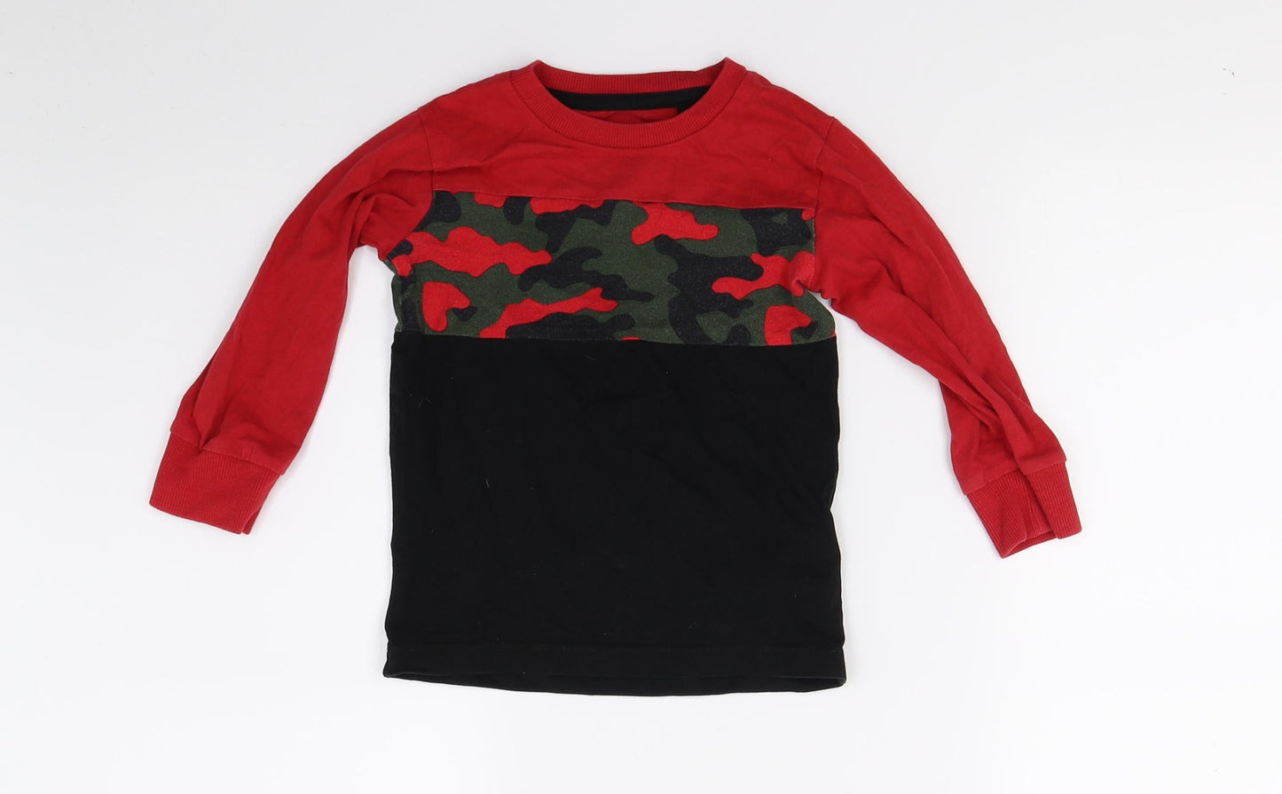 NEXT Boys Red Camouflage  Pullover Sweatshirt Size 2-3 Years