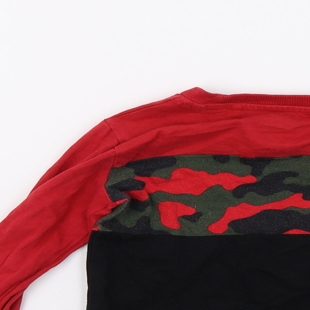 NEXT Boys Red Camouflage  Pullover Sweatshirt Size 2-3 Years