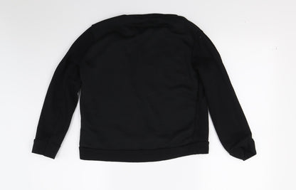 Preloved JS Fashion Womens Black   Pullover Sweatshirt Size M  - vogue - Back
