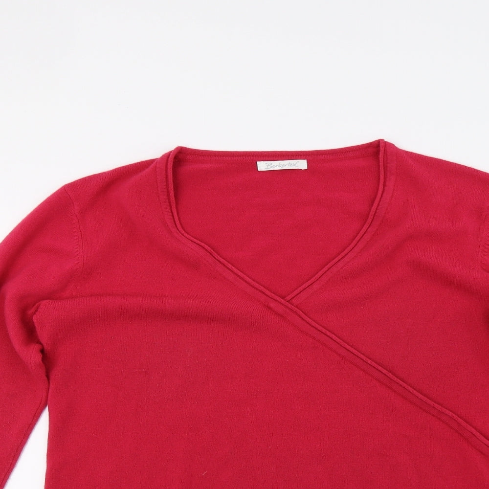 Berkertex Womens Red  Knit Pullover Jumper Size 16