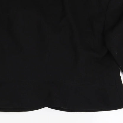 Brand and care label for Linea women’s black jacket blazer, size UK 12
