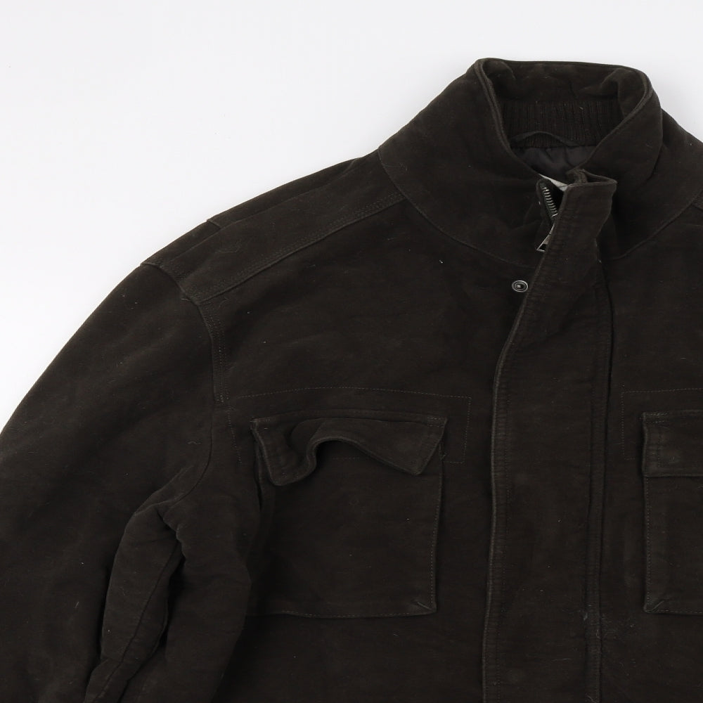 Preworn Mens Brown   Overcoat Coat Size L