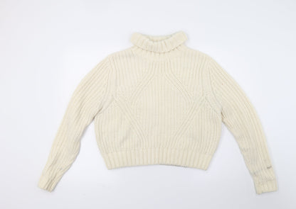 Preloved Divided Womens Ivory  Knit Pullover Jumper Size M - Front