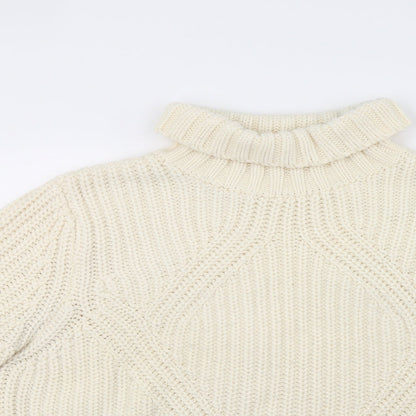 Preloved Divided Womens Ivory  Knit Pullover Jumper Size M - Detail