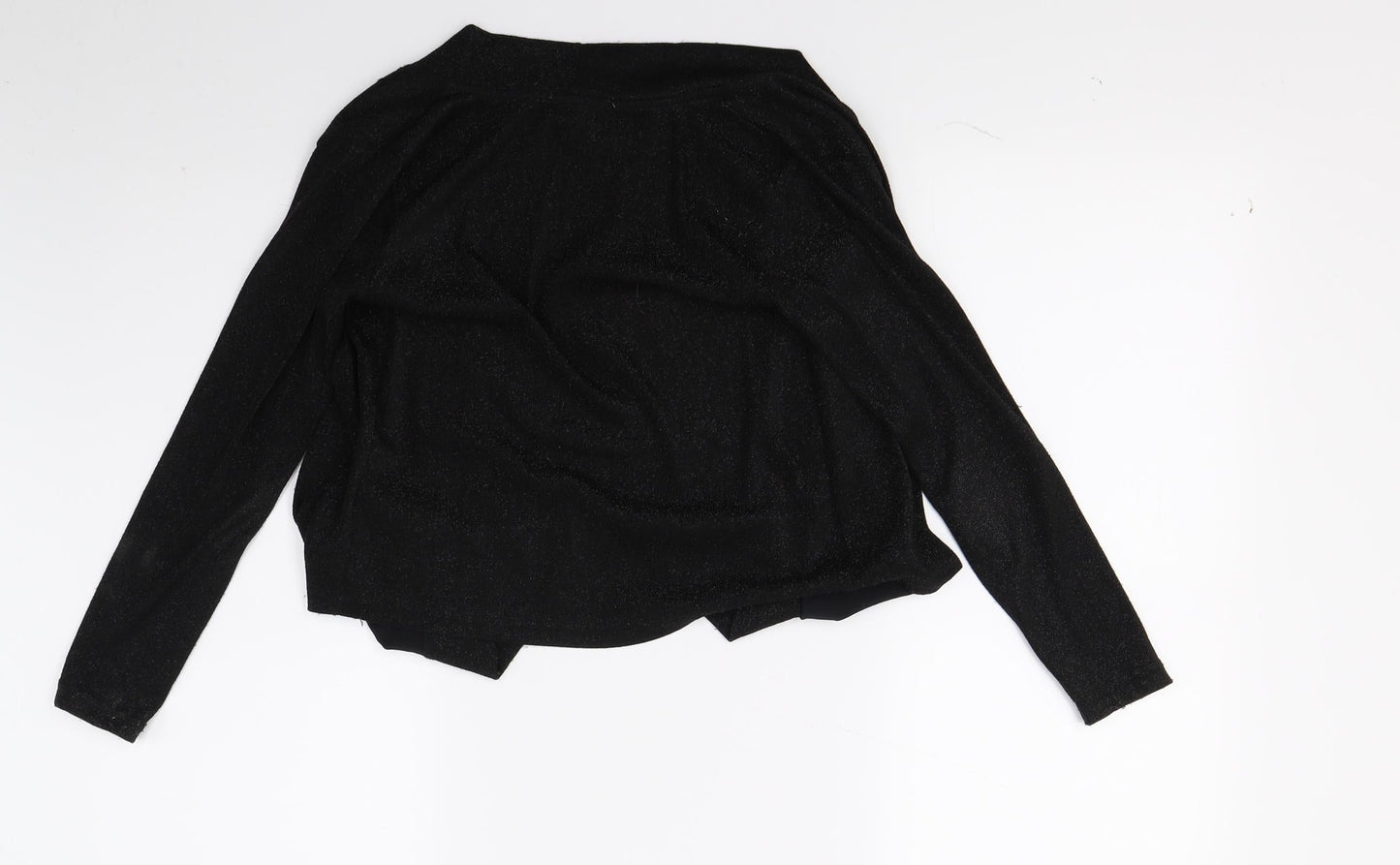 WOW Womens Black   Wrap Blouse Size 2XS