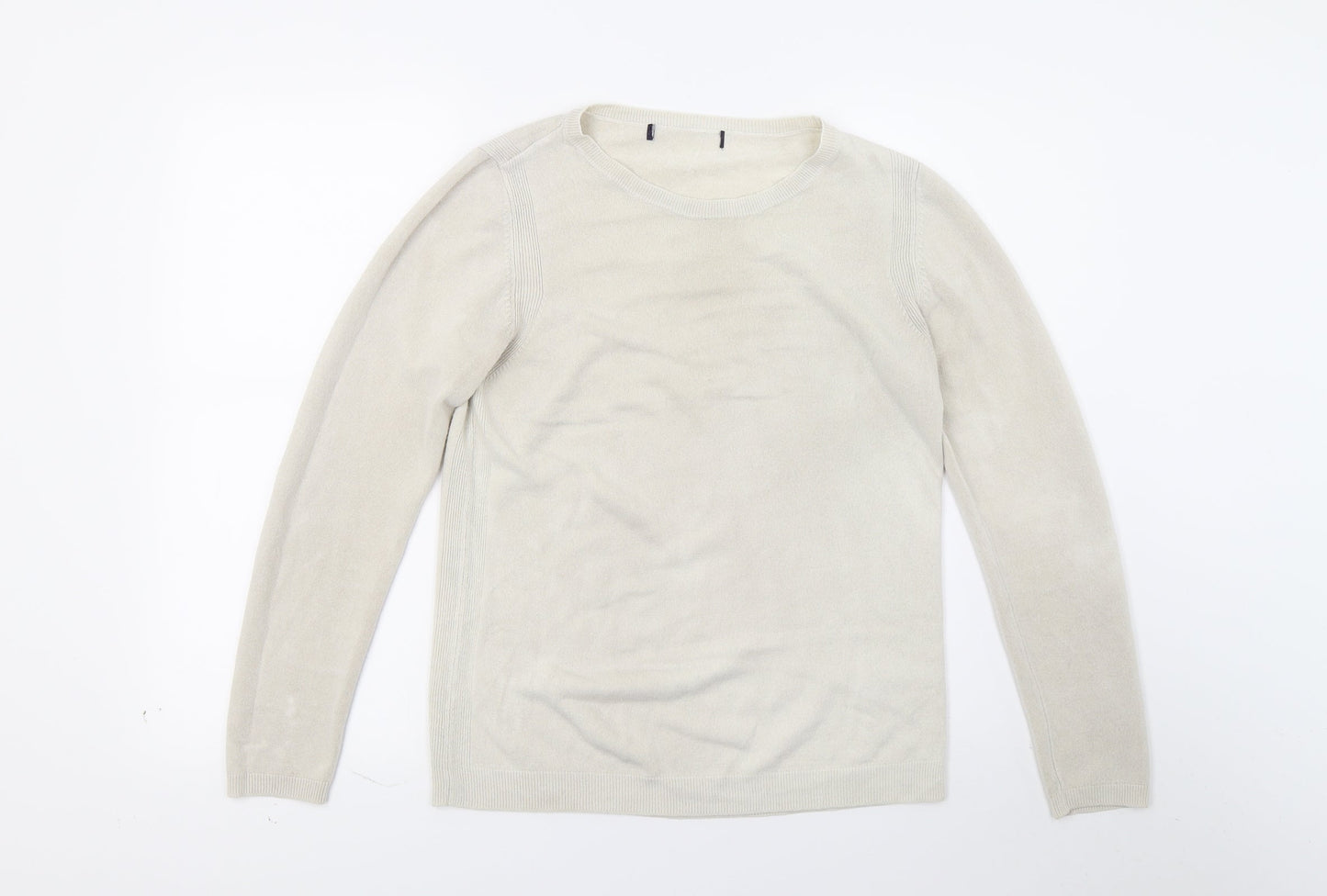 Marks and Spencer Womens Beige  Knit Pullover Jumper Size 10