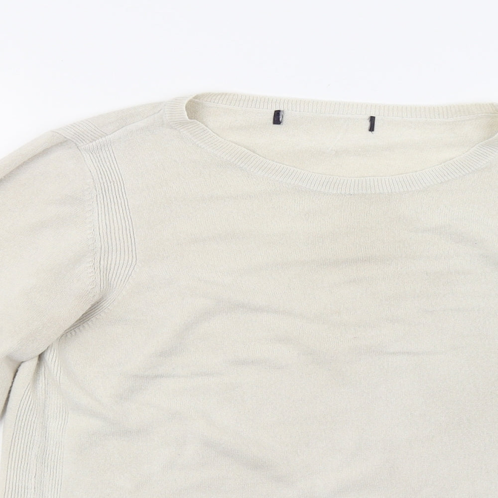 Marks and Spencer Womens Beige  Knit Pullover Jumper Size 10