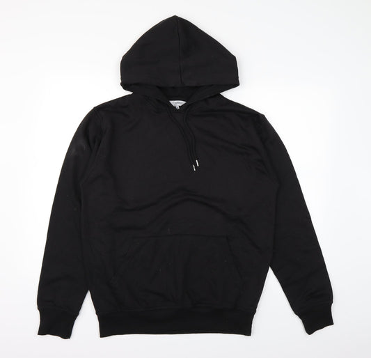 Preloved umgang Womens Black   Henley Hoodie Size L - Front