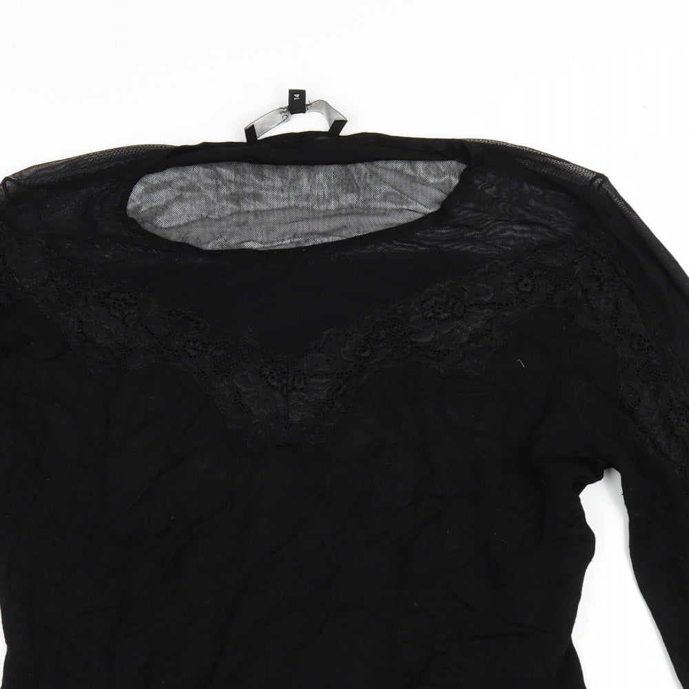 Star Womens Black   Pullover Jumper Size 14