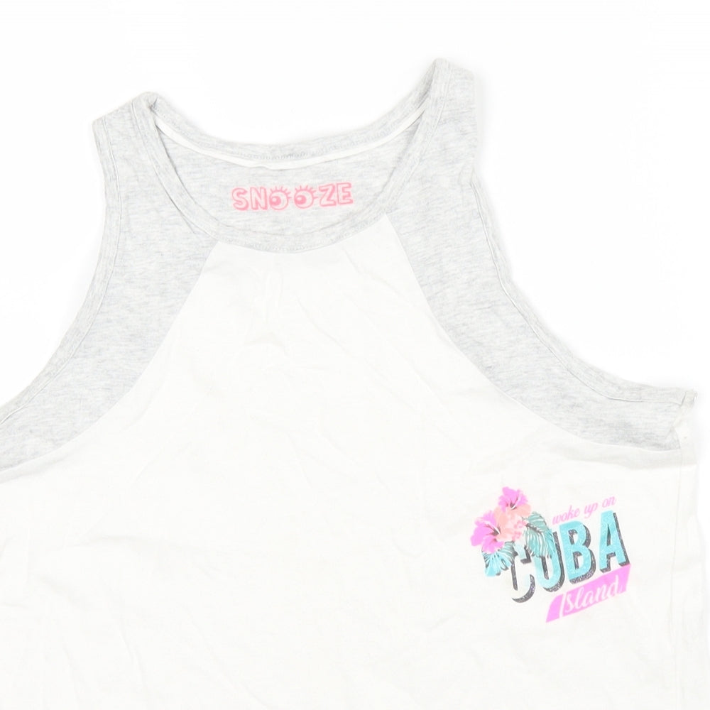 Marks & Spencer Girls White   Basic Tank Size 12-13 Years
