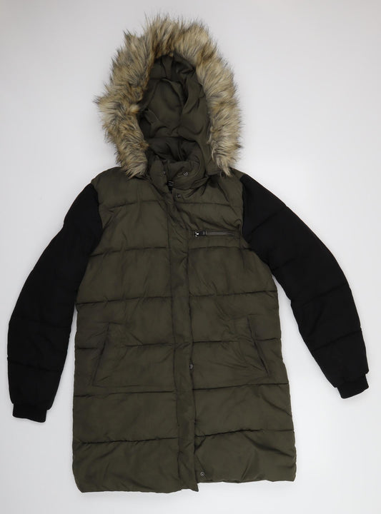 FB Sister Mens Green   Puffer Jacket Jacket Size S