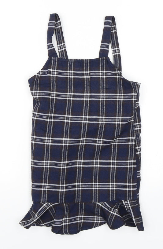 SheIn Girls Blue Check  A-Line  Size 8 Years