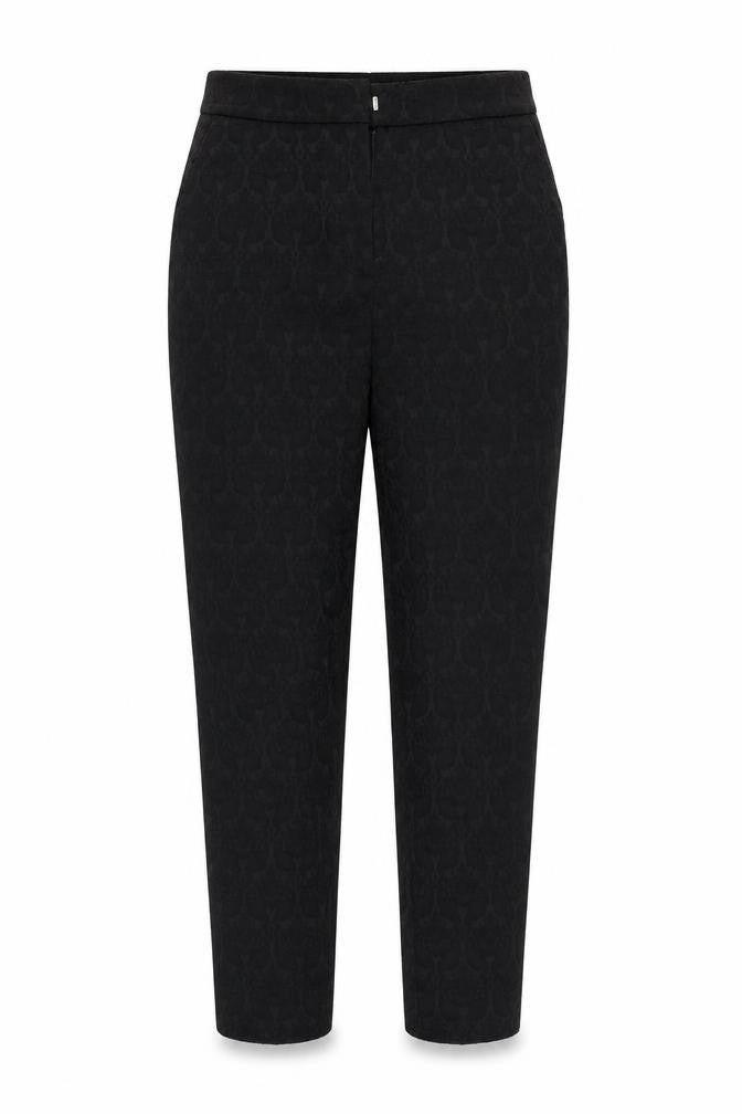 Soon Womens Black Floral  Trousers  Size 10 L25 in