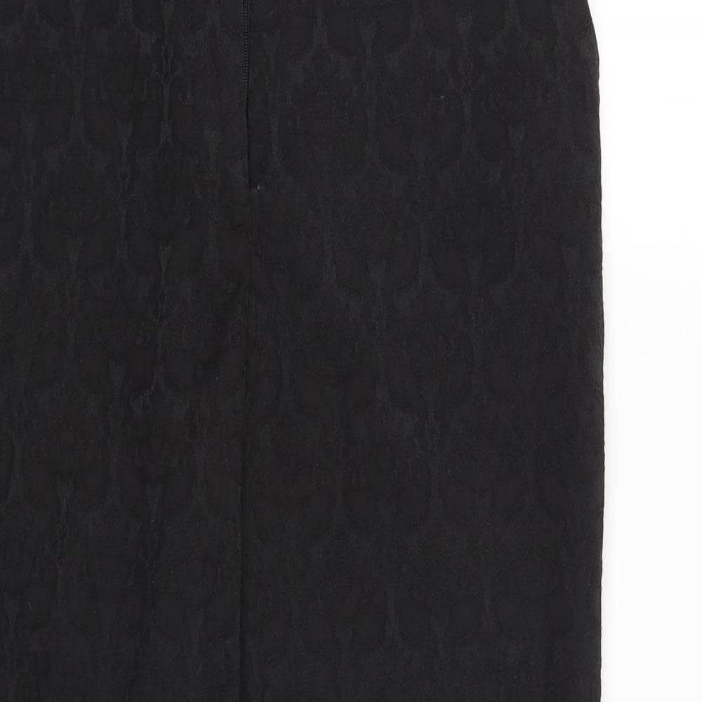 Soon Womens Black Floral  Trousers  Size 10 L25 in