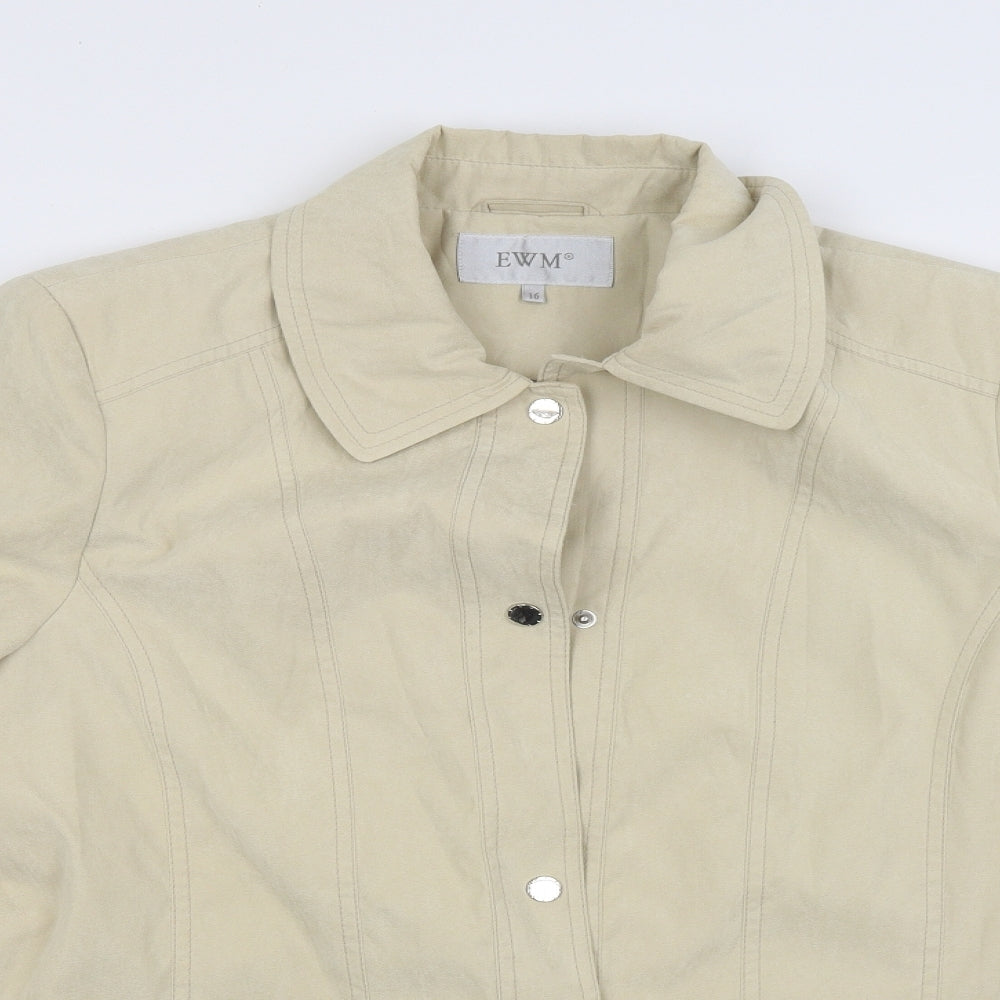 EWM Womens Beige   Jacket  Size 16