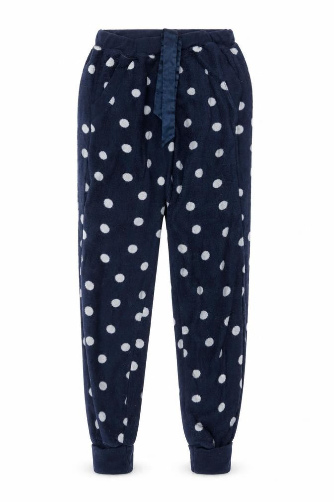 F&F Womens Blue Polka Dot  Sweatpants Trousers Size XS L26 in