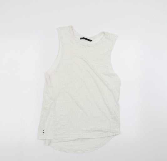 Crafted Womens White   Basic Tank Size 14