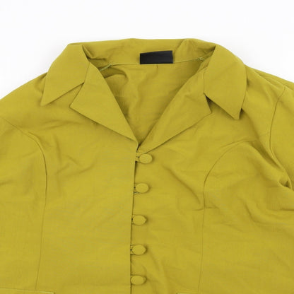 Preloved essence Womens Yellow   Jacket  Size 16 - Detail