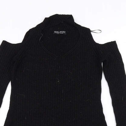 Select Womens Black   Basic T-Shirt Size 6