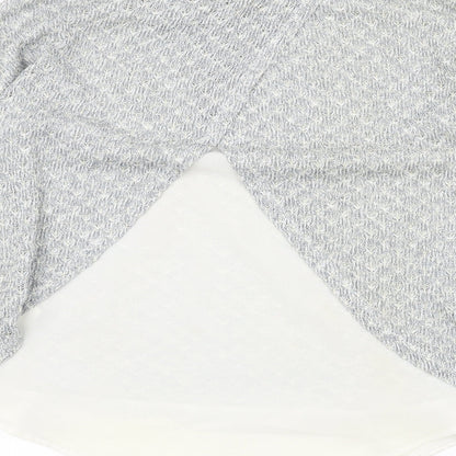 Brand and care label for Atmosphere women’s blue jumper, size UK 10