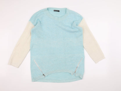 Preloved Internacionale Womens Blue  Knit Pullover Jumper Size S - Front