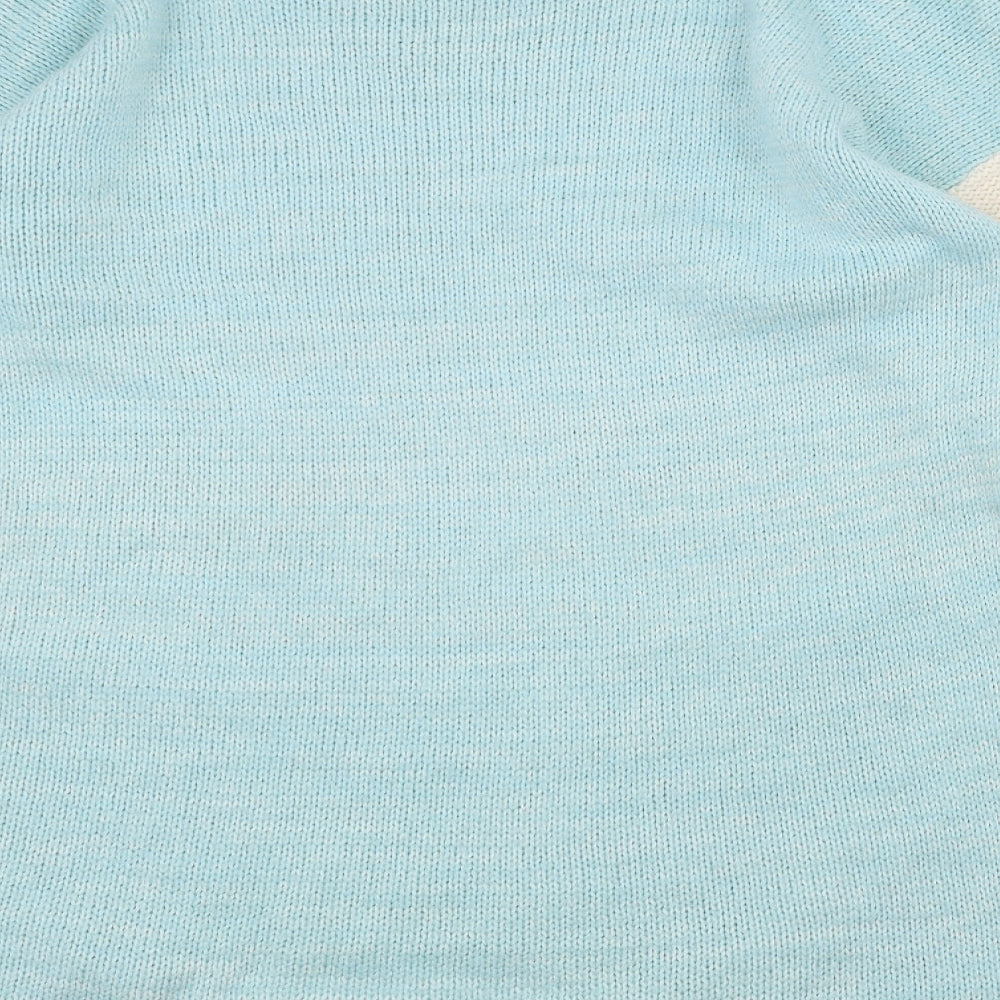 Internacionale Womens Blue  Knit Pullover Jumper Size S