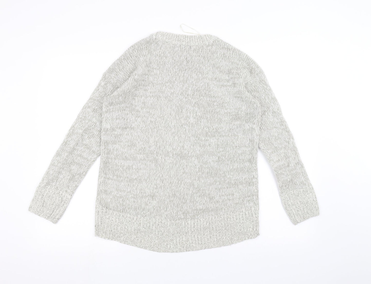 New Look Womens White  Knit Pullover Jumper Size S