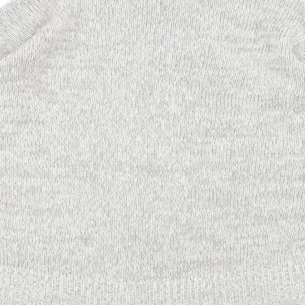 New Look Womens White  Knit Pullover Jumper Size S