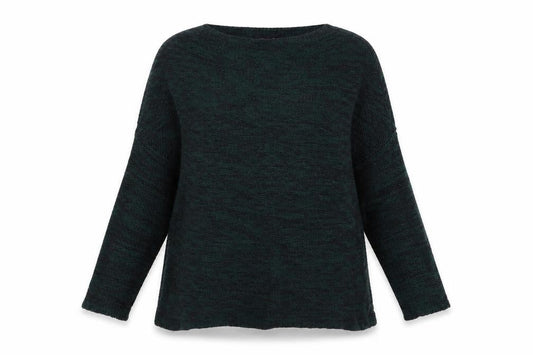 Front view of Atmosphere women’s green knit jumper, size UK 12
