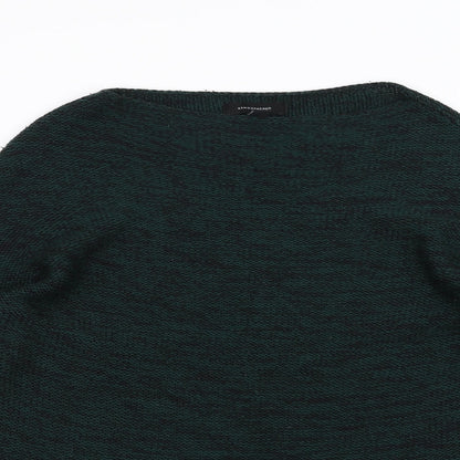 Close-up detail of Atmosphere women’s green knit jumper, size UK 12
