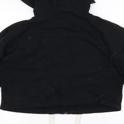 Brand and care label for E-vie girls’ black full zip hoodie, size 13-14, years