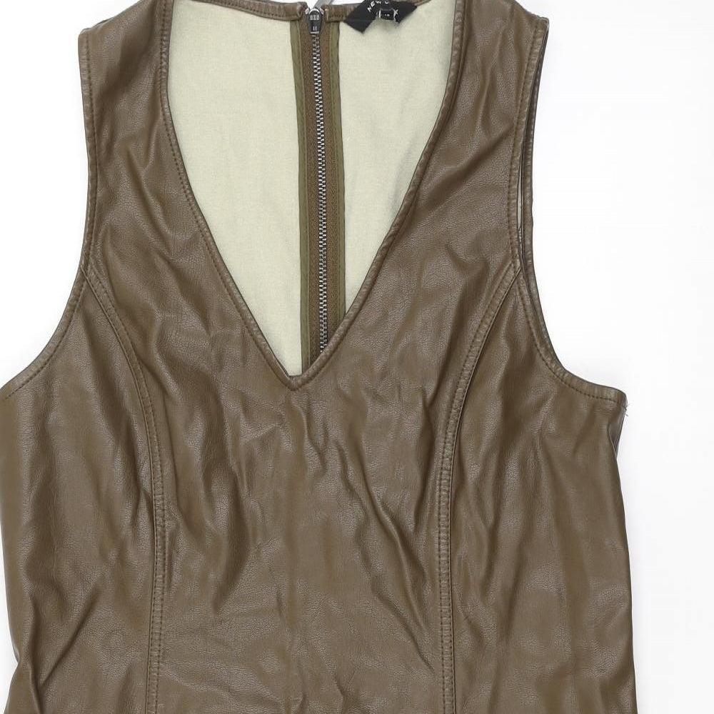 New Look Womens Brown   Basic T-Shirt Size 12