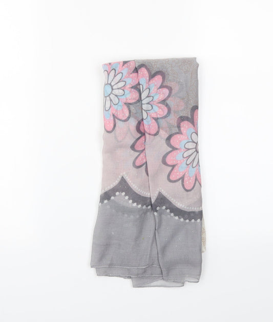 Preworn Womens Grey Floral   Shawl/Wrap