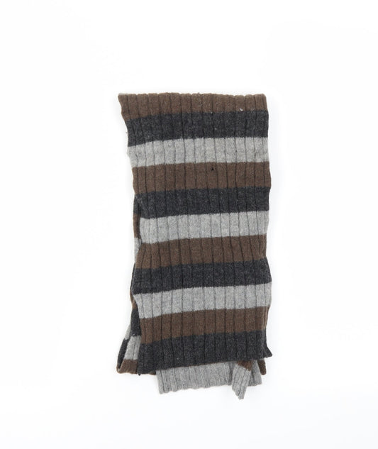 Preworn Mens Bronze Striped  Scarf  One Size