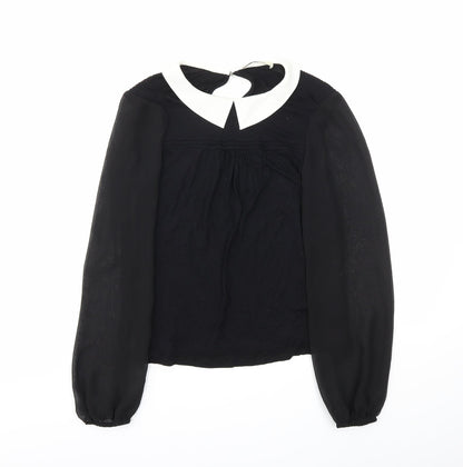 Oasis Womens Black   Basic Blouse Size 8