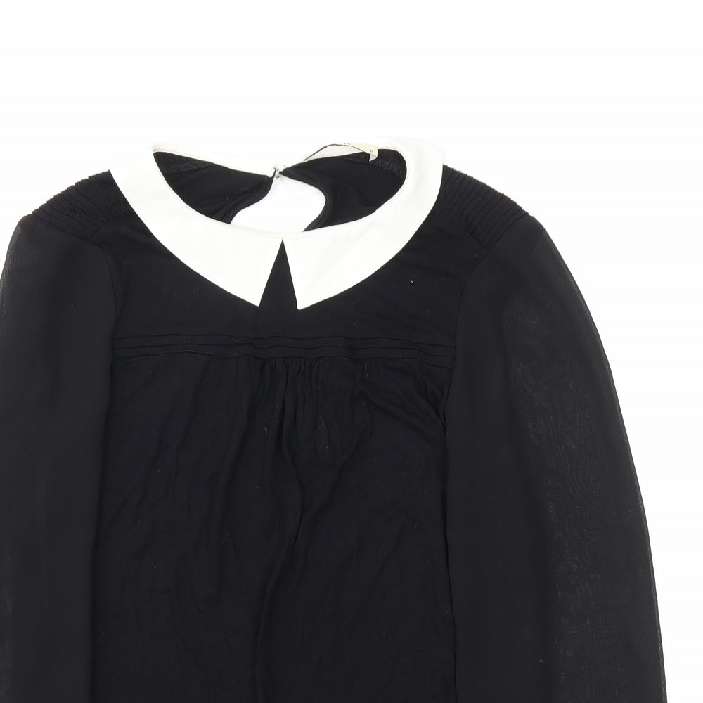 Oasis Womens Black   Basic Blouse Size 8