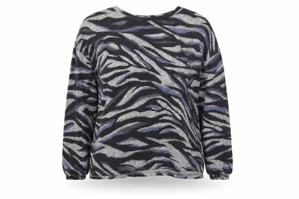 George Womens Grey Animal Print  Pullover Jumper Size XL