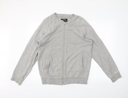 Genetic Apparel Mens Grey   Full Zip Sweatshirt Size L