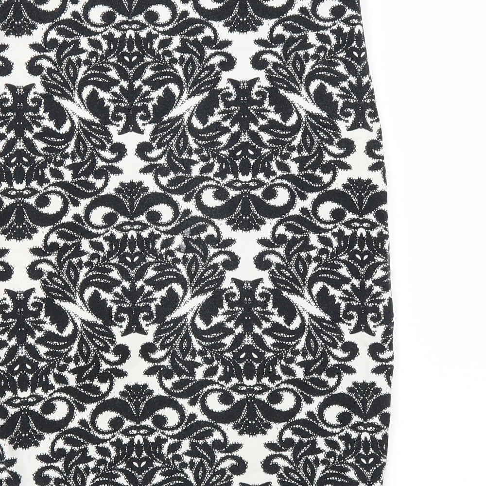 Papaya Womens White Geometric  Straight & Pencil Skirt Size 12