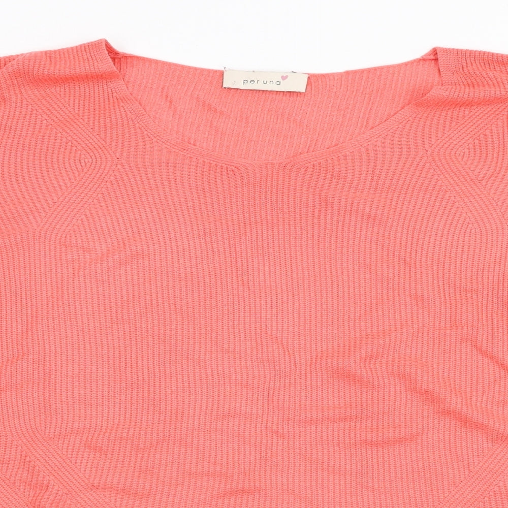 Per Una Womens Pink  Knit Pullover Jumper Size 14