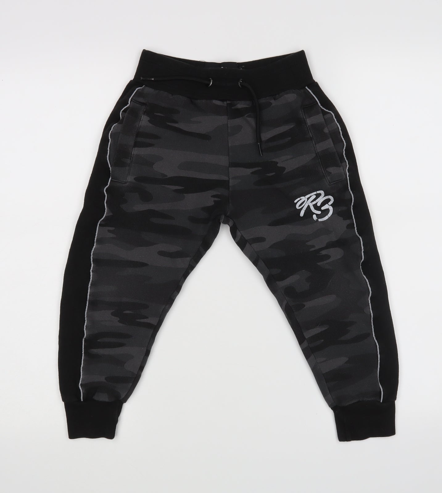 Ripstop Boys Black   Jogger Trousers Size S