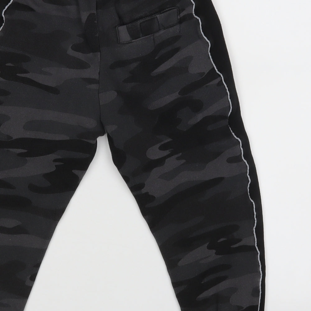 Ripstop Boys Black   Jogger Trousers Size S