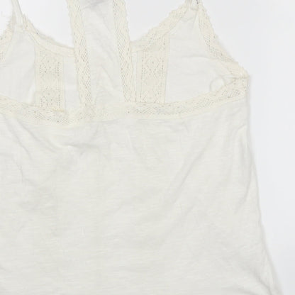 Brand and care label for Atmosphere women’s white basic blouse, size UK 12