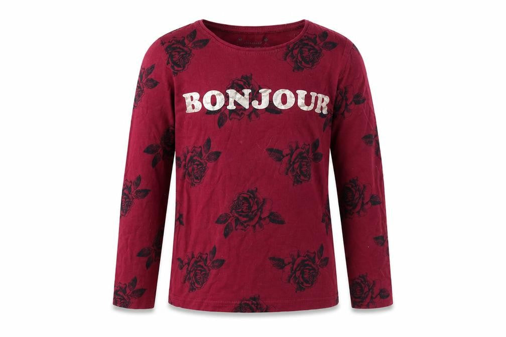 Primark Girls Purple Floral  Basic T-Shirt Size 8 Years  - Bonjour
